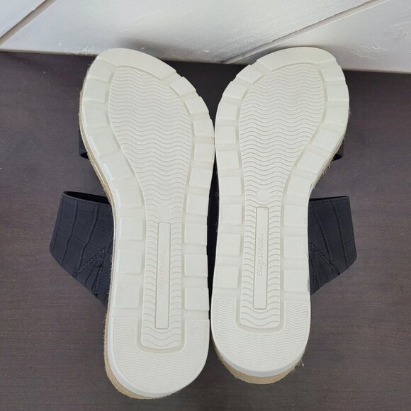 NEW Easy Street Maryann Womens Black Platform Slide Sandals Size 8.5M - Picture 7 of 9